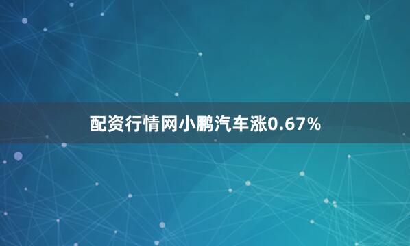 配资行情网小鹏汽车涨0.67%