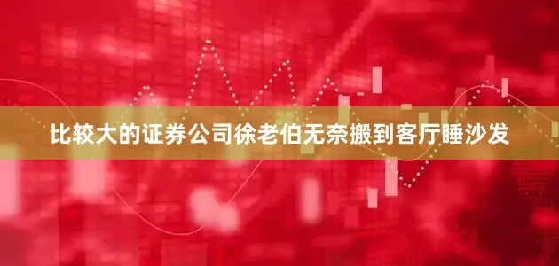 比较大的证券公司徐老伯无奈搬到客厅睡沙发